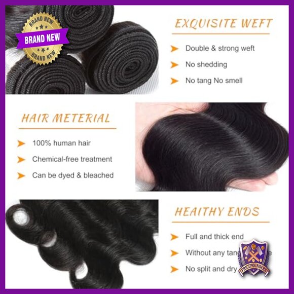 14A Brazilian Body Wave Human Hair Extensions 22 24 26 Inch 3 Bundles main image 4